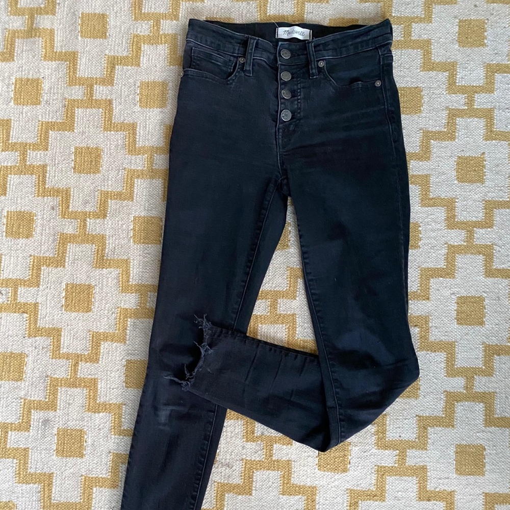 Madewell Berkeley black jean 25